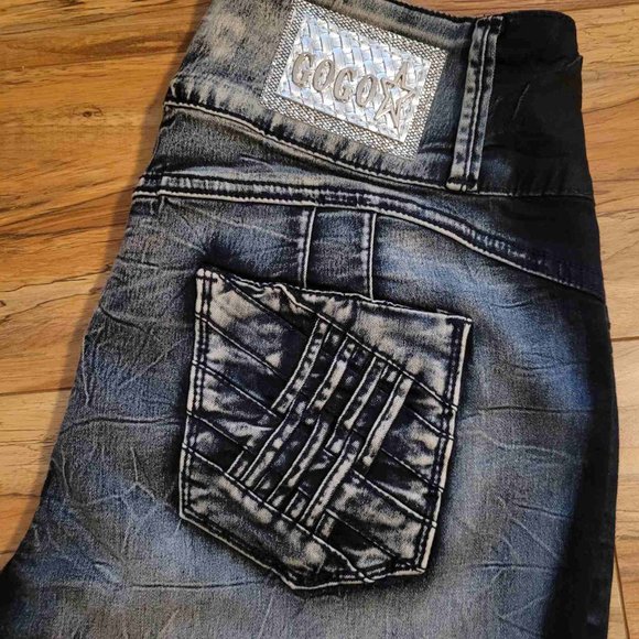 Gogo Star Skinny Jeans But Lift Black Gray Acid Wash Size 15 NWT - Picture 12 of 14